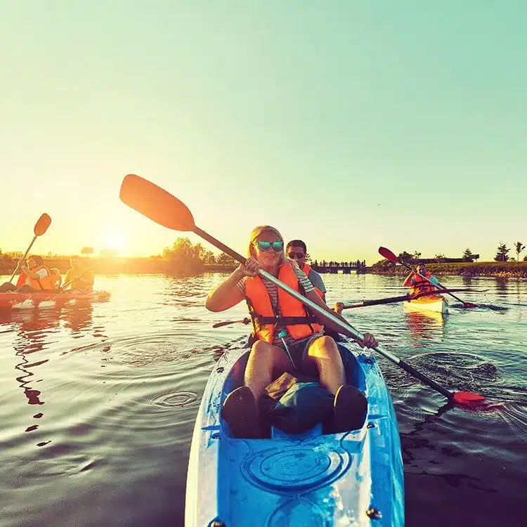 Exploring nature on summer vacation camping and fishing web