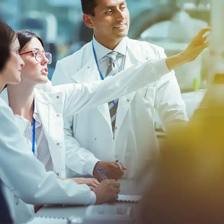 Scientists working in laboratory web