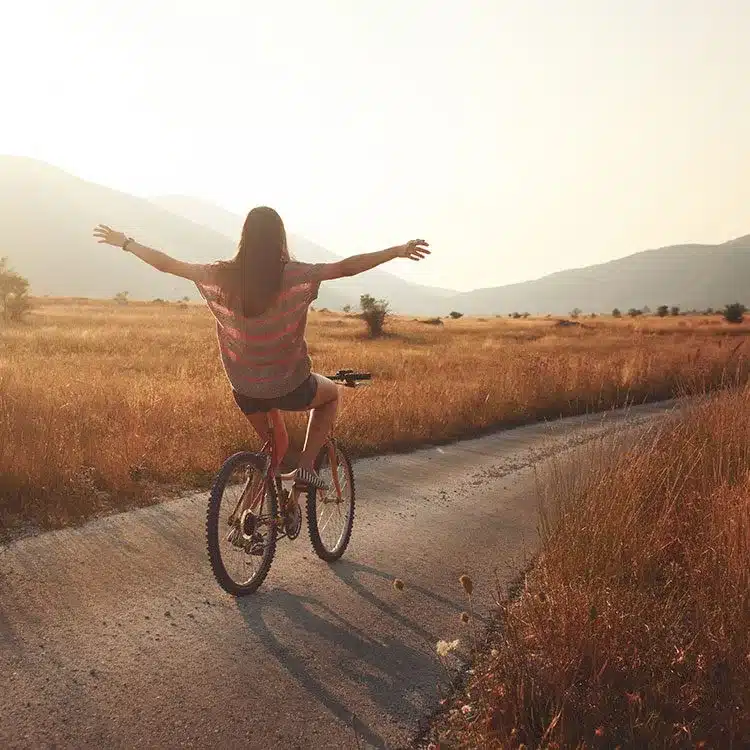 Summer joyride on bicycle web