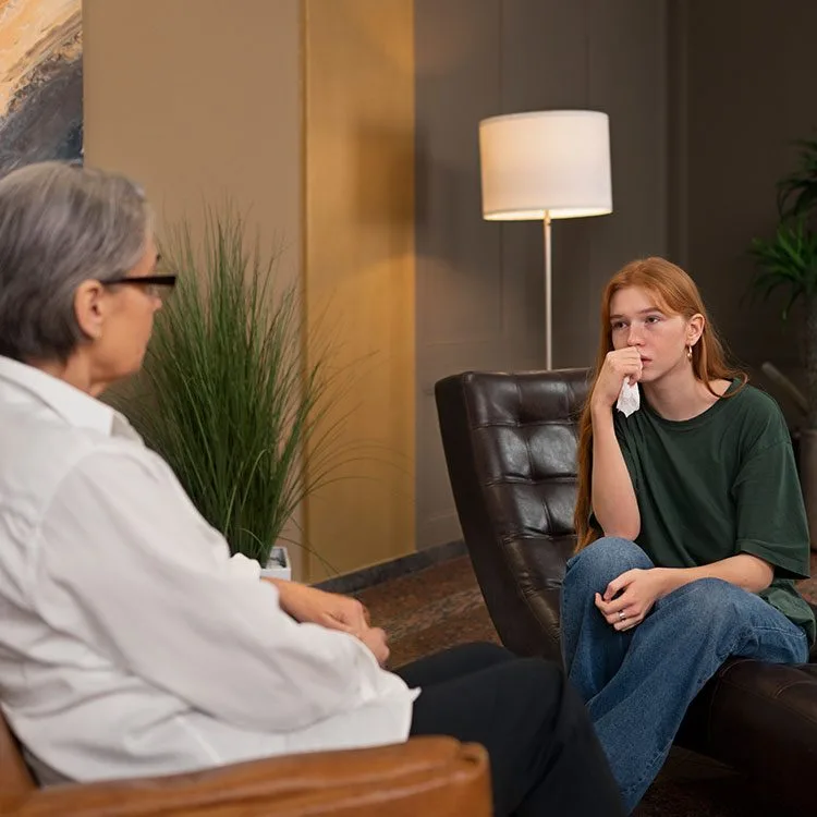Young person undergoing psychological therapy web